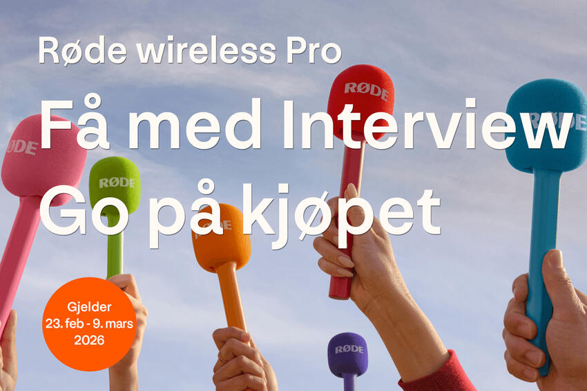 Røde Wireless Pro med Interview Go på kjøpet